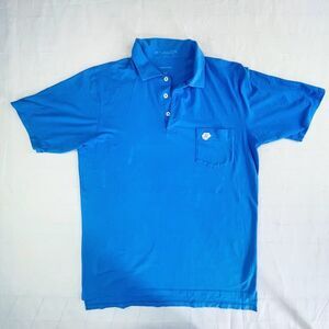 B.Draddy Liam Polo Mens Medium Blue Short Sleeve Ireland K Club Logo Golf Shirt